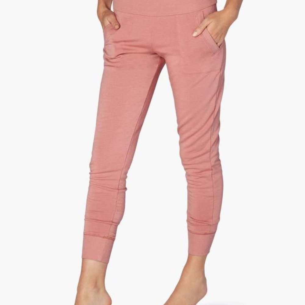 NWT Beyond Yoga Cozy Fleece Foldover Long Sweatpan